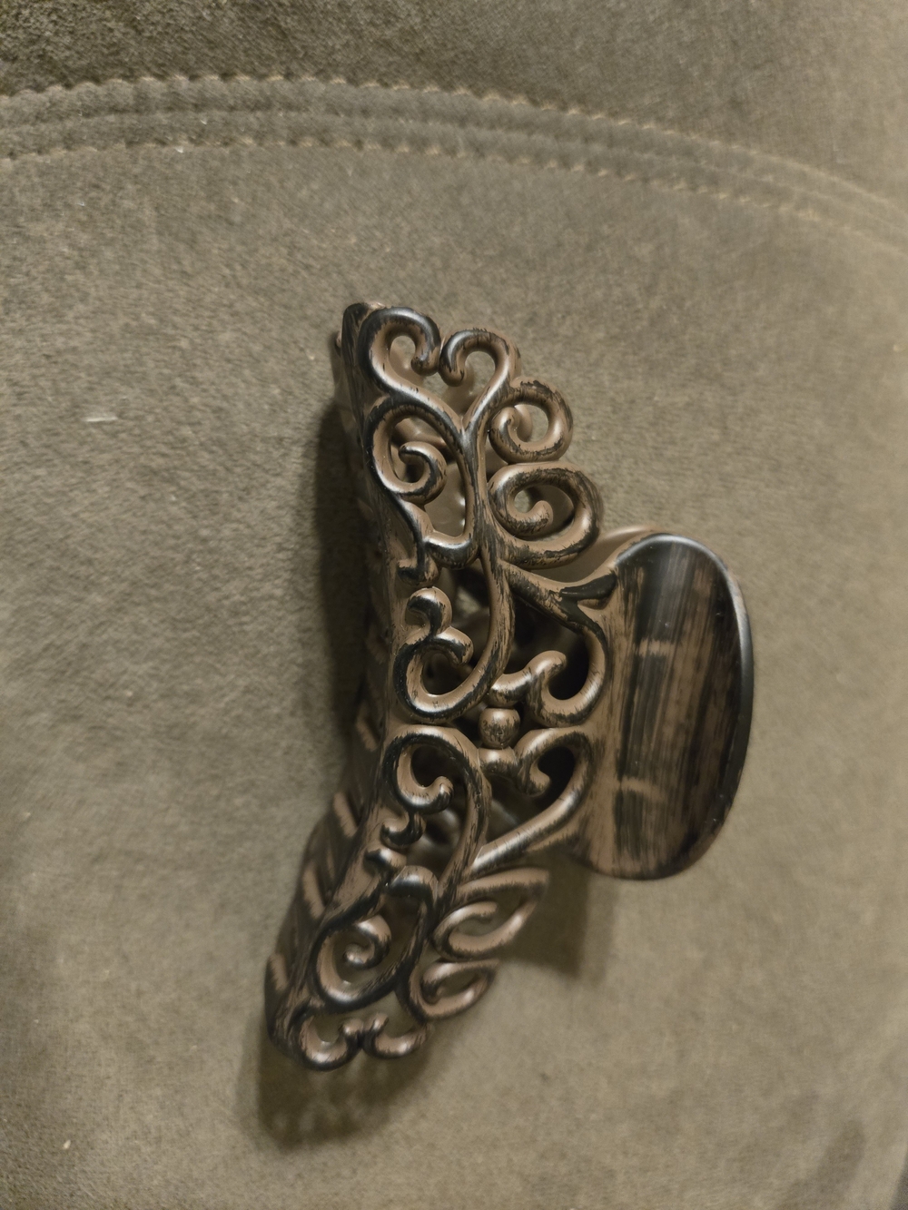 Vintage Style Brown Filigree Hair Clip - Women Accessories